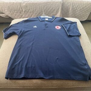 Adidas  BOSTON RED SOX Blue Polo Shirt with Team Logo
